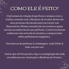 Senhora de Avalon - Perfume Devocional - Muda de Lua