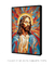 Quadro Decorativo Jesus Cristo Salvador Mosaico ref29 - Limão Quadros Decorativos