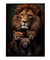 Quadro Decorativo Leão com Três Filhotes ref36