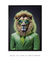 Quadro Decorativo Leão de Terno Selva Corporativa ref4 - Limão Quadros Decorativos