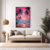 Quadro Decorativo Tropical Rosa