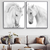 Kit com 2 Quadros Decorativos Cavalos Brancos