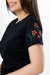 T-Shirt - Bordado de Flores nas mangas - comprar online