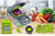 Super Cortador e Fatiador Multifuncional com Cesta - Ideal para Frutas, Verduras e Legumes