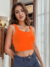 Cropped Laranja Feminino - comprar online