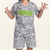 Conjunto Pijama Camiseta e Bermuda Dinossauro Fakini. - Fofinhos Baby