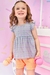 Conjunto de Bata em Chambray e Short em Malha Elastic Kukiê.