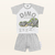 Conjunto Pijama Camiseta e Bermuda Dino Fakini.