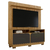 Home Theater 2 Portas Painel em Mdf Fresado Berlim - Cinamomo/Grafite - comprar online