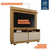 Home Theater 2 Portas Painel em Mdf Fresado Berlim - Cinamomo/Off White - Rufino Decor