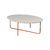 Mesa de Centro Viena Oval 90 x 70cm Pé Cobre - comprar online