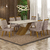 Conjunto Sala de Jantar Ilhéus Off White 1,80 M com 6 Cadeiras Linho Nobre Creme