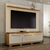 Home Theater 3 Portas Painel Ripado Montreal Valdemóveis - Off White/Cinamomo - comprar online