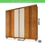 Guarda Roupa Casal Lisboa 6 Portas Ripadas Em MDF Benetil - Cinamomo/ 2 Portas Off - Rufino Decor