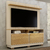 Home Theater 2 Portas Painel em Mdf Fresado Berlim - Off White/Cinamomo