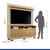 Home Theater 2 Portas Painel em Mdf Fresado Berlim - Off White/Cinamomo na internet