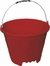 BALDE P/CONCRETO PLASTICO 12L VERMELHO C/PEGADOR - TERRAPLAST