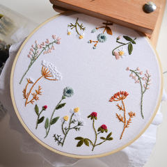 Custom embroidery of colorful flowers on internet