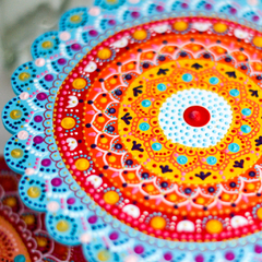 Mandala de 20 CM - Turquesa - comprar online