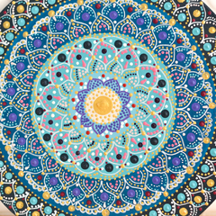 Mandala de 20 CM - Azul - comprar online