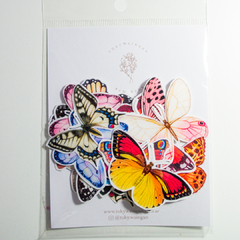 Stickers De Mariposas Transparente Impresas Scrapbooking X24 - tienda online