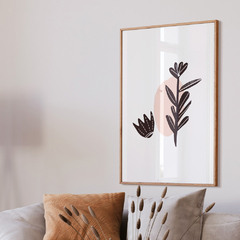 Minimalist flower print to download and print - buy online