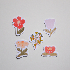 Paquete de stickers flores - tienda online