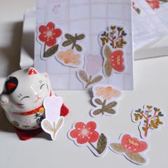 Paquete de stickers flores - Tuky Waingan Handmade