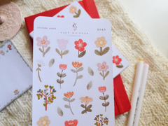 Floral sticker sheet and handmade A6 notebook on internet