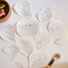 Embroidery Kit “Flight” Self-Adhesive and Water Soluble Design Stickers - buy online