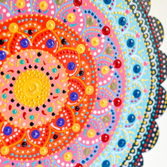 Mandala de 20 CM - Azul naranja - comprar online