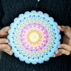 Mandala de 20 CM - Celeste en internet