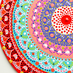 Mandala de 20 CM - Rojo - Tuky Waingan Handmade