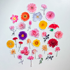 Stickers de Flores impresas x30 - comprar online