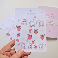 Sheet of 21 kawaii "Tea bags" stickers - buy online