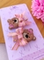 Parzinho hair clips ursinha rosa - comprar online