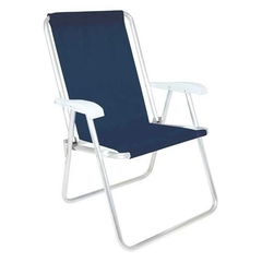 SILLA PLEGABLE ALUMINIO CONFORTO AZUL OSCURO - comprar online