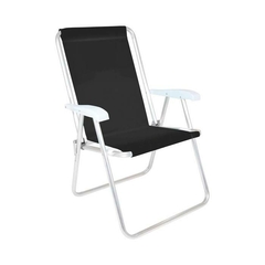 SILLA PLEGABLE ALUMINIO CONFORTO NEGRA - comprar online