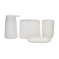 SET DE BAÑO 4pz. SUKA BLANCO EN CAJA