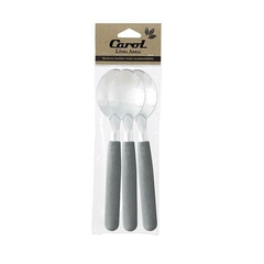 CUCHARA CAROL M/PLASTICO x3 GRIS