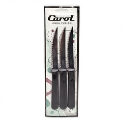 CUCHILLO CAROL M/PLASTICO x3 NEGRO - comprar online