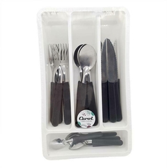 SET CUBIERTOS CAROL 24pz NEGRO +CUBIERTERA - comprar online