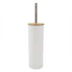 ESCOBILLA C/VASO METAL/BAMBU SUKA BLANCA - comprar online