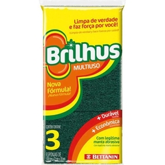 ESPONJA BRILHUS MULTIUSO x3