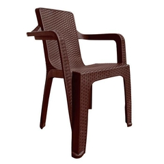 SILLON SIMIL RATAN REFORZADO CHOCOLATE - comprar online