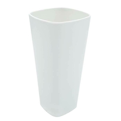 VASO CUADRADO ALTO MELAMINA BLANCA