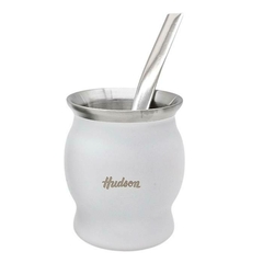 SET MATE/BOMBILLA HUDSON BOMBE ACERO BLANCO - comprar online