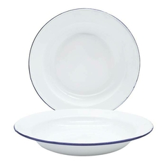 PLATO HONDO ENLOZADO BLANCO 25cm