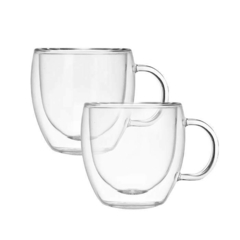 SET x2 TAZA DOBLE VIDRIO 80ml HUDSON