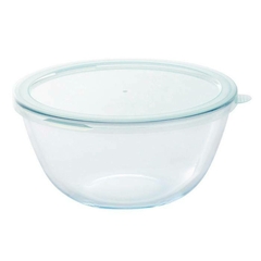 BOWL DE VIDRIO RED. C/TAPA 15.5cm.